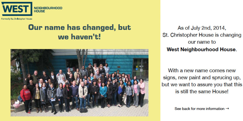 Name Change information card with staff photo