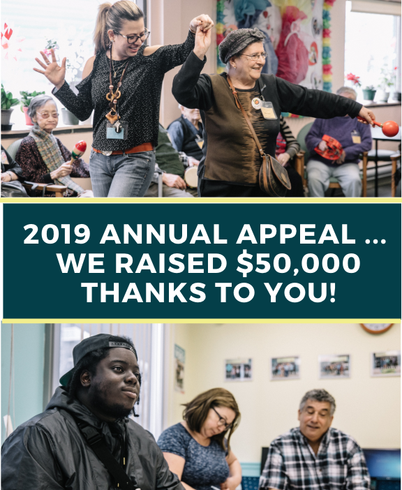 Annual Appeal poster with text that says We raised $50,000 thanks to you