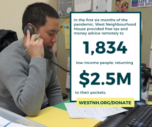since the pandemic we have helped 1834 people with tax and money advice remotely, returning 2.5 million to their pockets