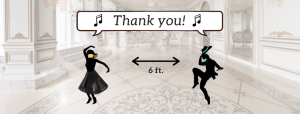 masked dancers in clipart say thank you