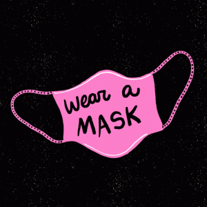.gif that says Wear a Mask save a life