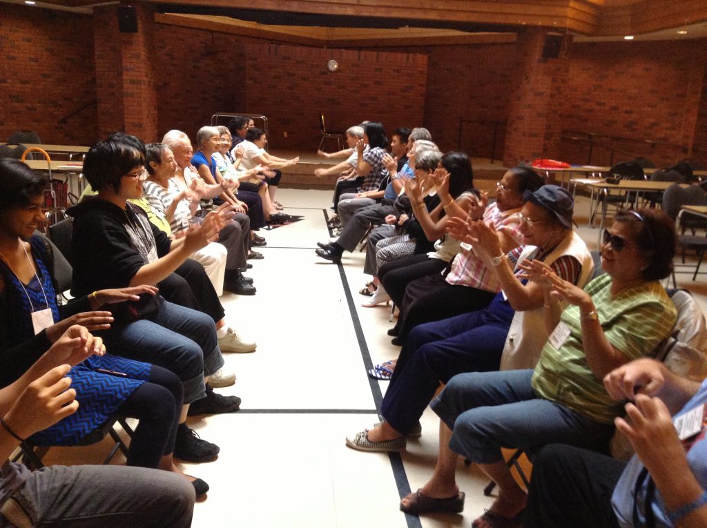 The HATS group rehearses in a group