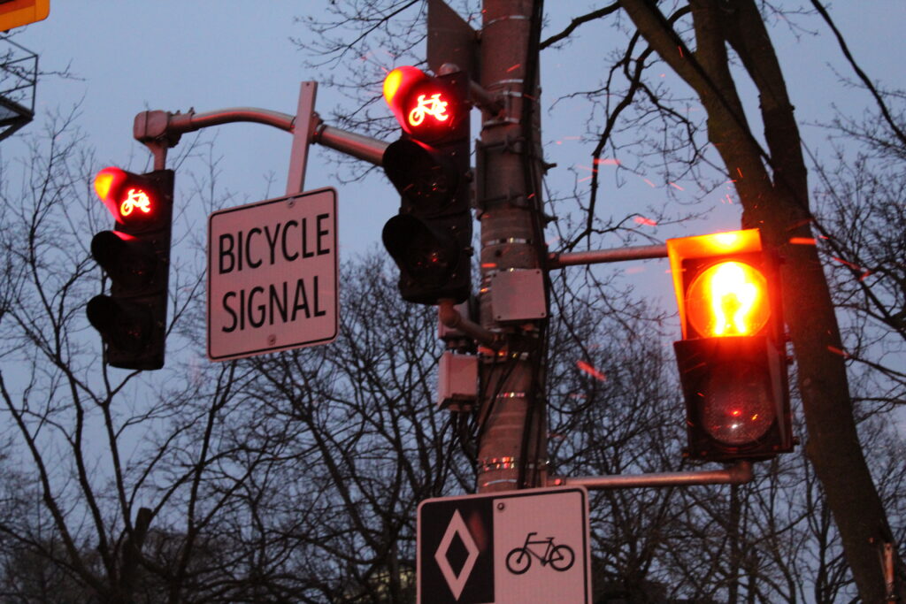Street lights at night