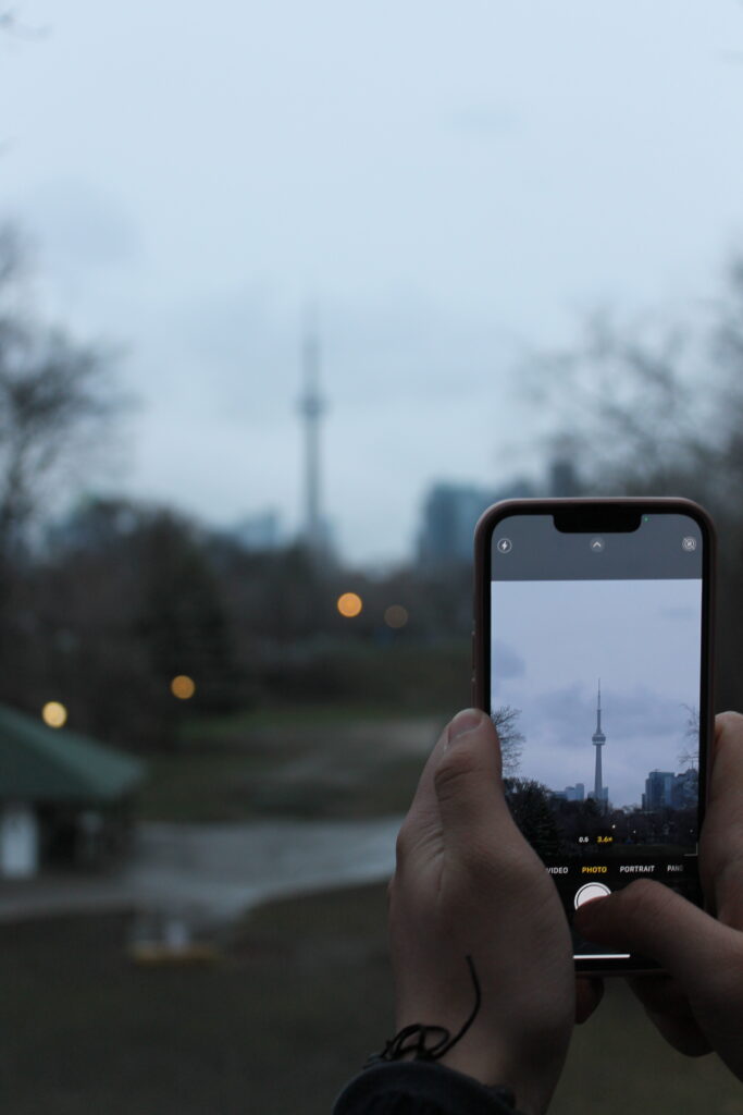 The CN Tower and a phone with the CN Tower