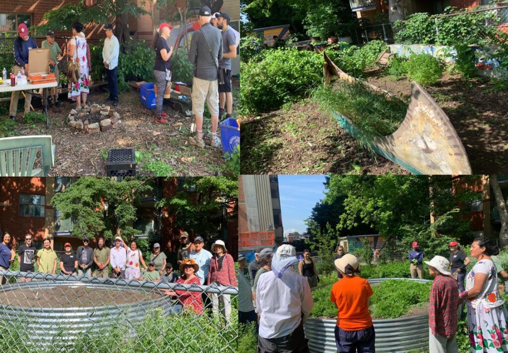 Photo collage of gardeners working
