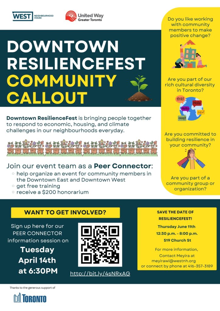 Callout for Peer Connectors at ResilienceFest