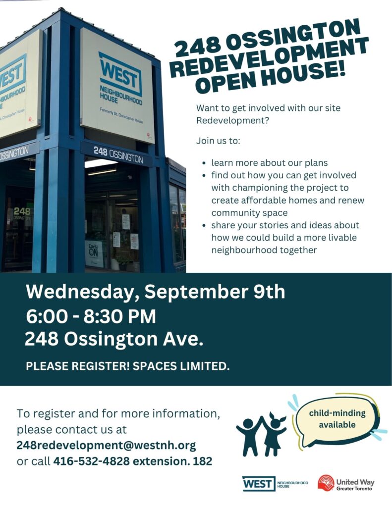 Community Consultation for 248 Ossington Redevelopment